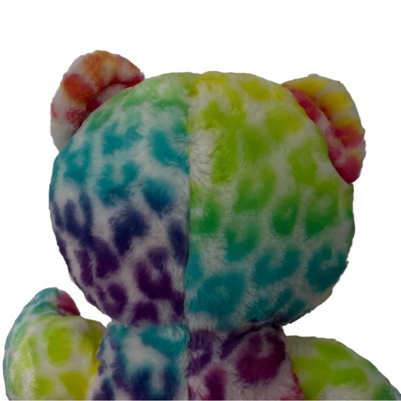 Build-A-Bear Lisa Frank Inspired Rainbow Color Leopard Print Plush Animal - Picture 4 of 10